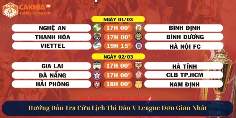 Lịch thi đấu V League